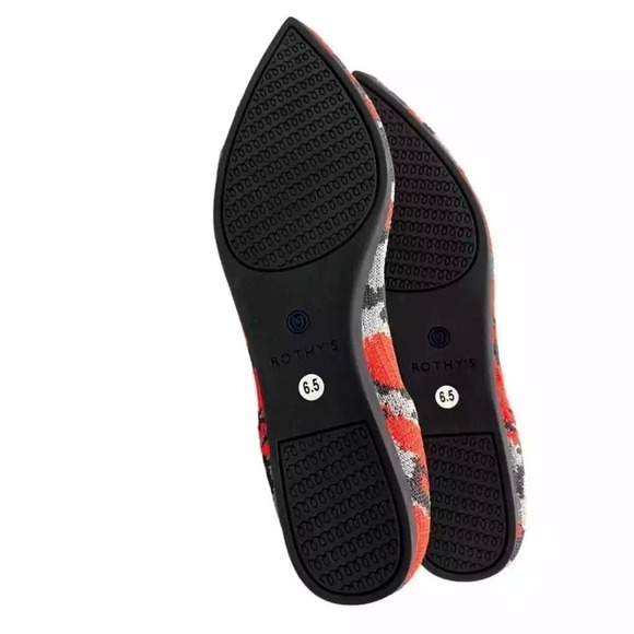 Rothy’s Neon Camo Orange Points Rare Limited Edition Size 6.5 - Picture 4 of 6